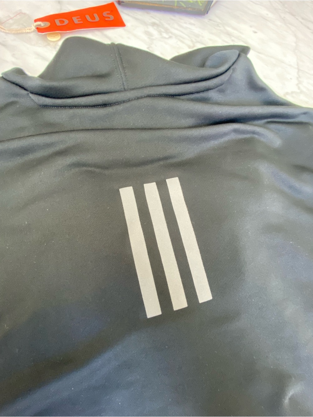 adidas Men’s Black Crewneck Hoodie with Kangaroo Pocket - Picture 7 of 8